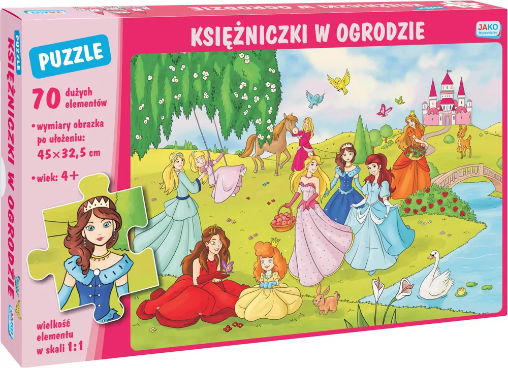 Puzzle 70. Księżniczki w ogrodzie - tantis.pl