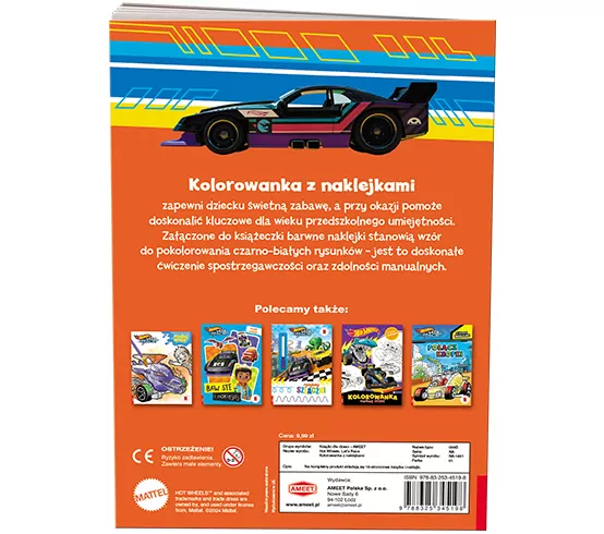 Hot Wheels™. Kolorowanka z Naklejkami - tantis.pl
