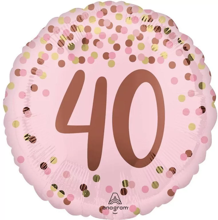 Balon foliowy Pretty pink 40th Birthday 46cm - tantis.pl