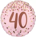 Balon foliowy Pretty pink 40th Birthday 46cm - tantis.pl
