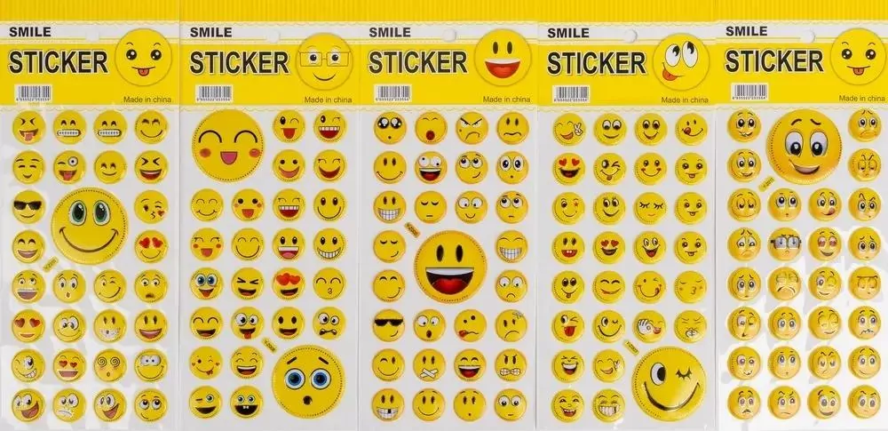 Naklejki Smile wypukłe (6szt) - tantis.pl