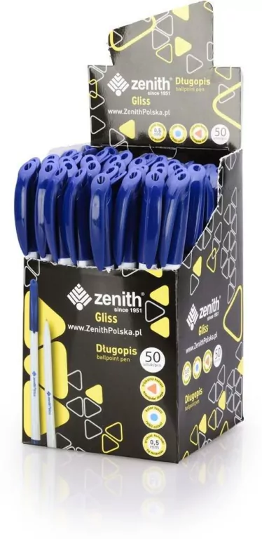 Długopis Gliss 0,5 mm niebieski Zenith - tantis.pl