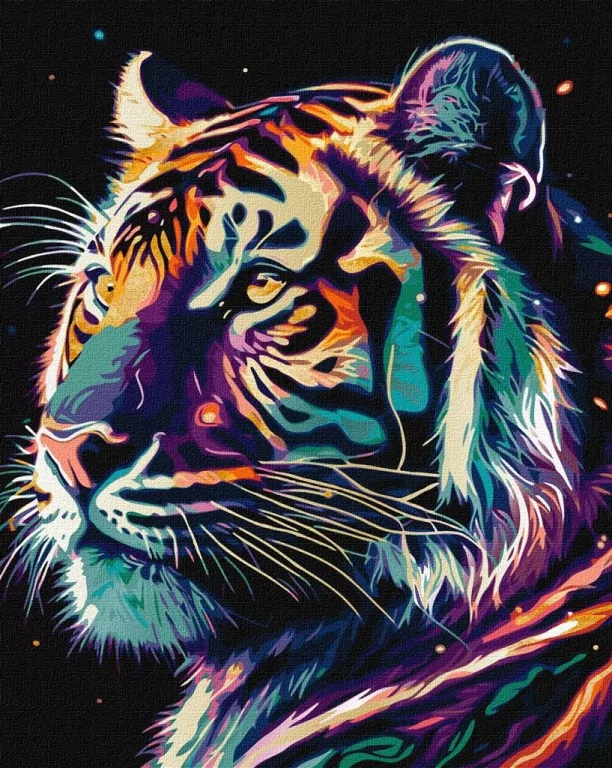 Malowanie po numerach - Fantastyczny tygrys 40x50 - tantis.pl