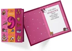 Karnet PR-333 Urodziny 9 dziewczynka