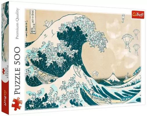 Puzzle 500 Wielka kocia fala TREFL