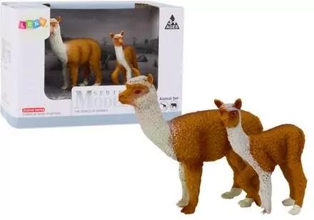 Figurka dorosła lama 8cm z młodą lamą 6cm - tantis.pl