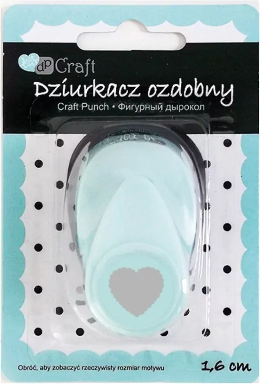 Dziurkacz ozdobny, serce falbanka 1,6cm - tantis.pl