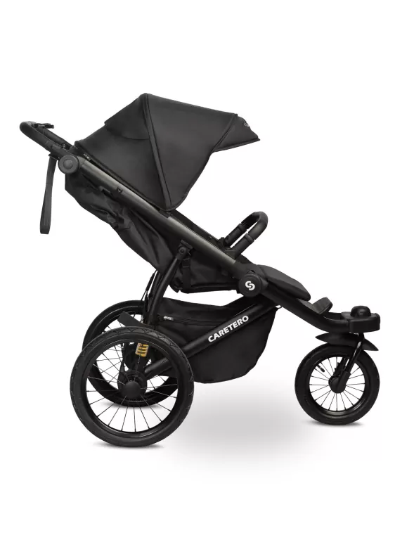 Caretero Lima Deluxe wózek spacerowy czarny - tantis.pl