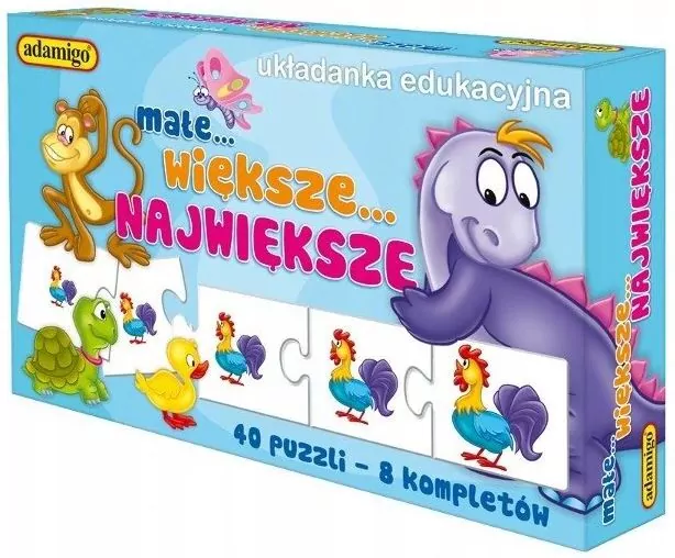 Małe Większe Największe. Układanka edukacyjna - tantis.pl