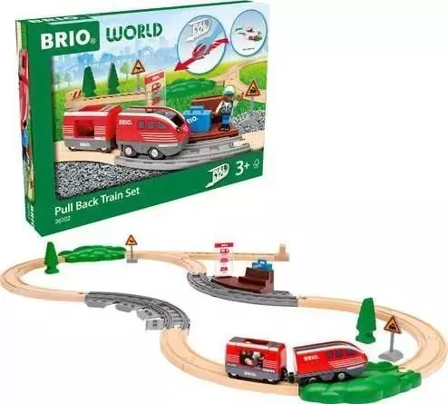 Brio Zestaw Pull Back Train - tantis.pl