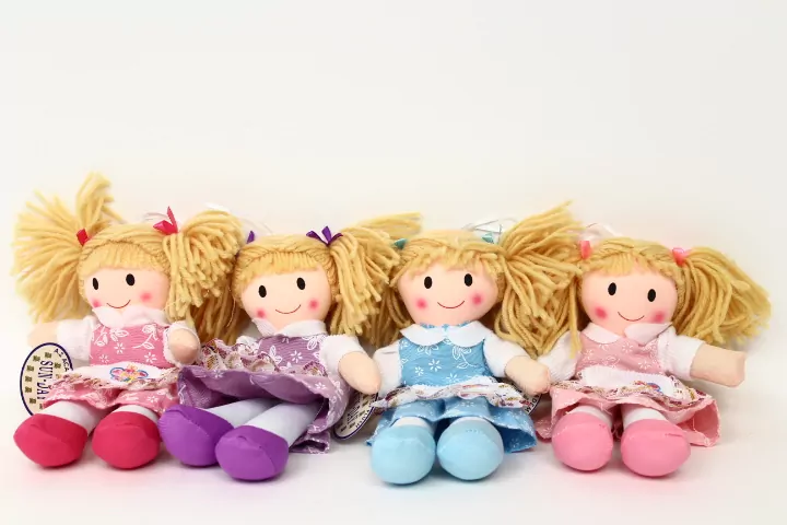 Lalka szmacianka 20cm 4 wzory, mix, cena za 1 szt - tantis.pl