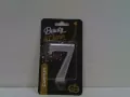 Świeczka B&C 7 metalik srebrna 8,0cm - tantis.pl