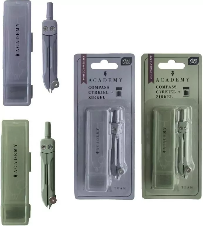 Cyrkiel mini z rysikiem w etui Academy mix - tantis.pl