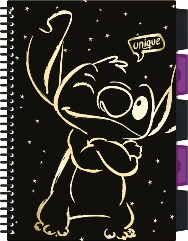 Kołobrulion B5 Disney Gold Stitch project book 100 kartek wzór 1 - tantis.pl