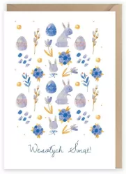 Kartka okolicznościowa. Niebieska, eko koperta