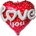 Balon foliowy w kształcie serca z napisem love you - tantis.pl