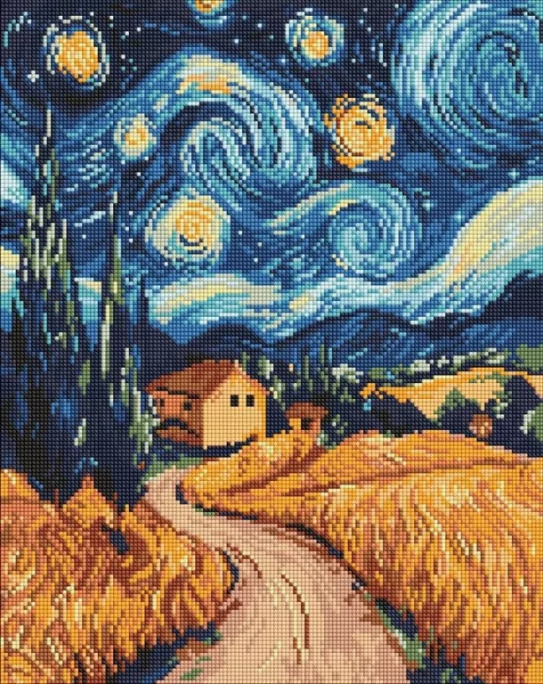 Diamentowa mozaika - Ukraińska noc 40x50cm - tantis.pl