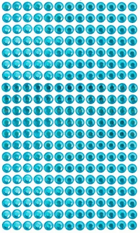 Kryształki samoprzylepne 6mm, 260 szt. blue (niebieski) (GRKR-055) - tantis.pl