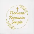 Serwetki Pierwsza Komunia kłosy 33x33cm 20szt - tantis.pl