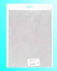 Karton brokatowy obustronny srebrny 23x33cm, 5 arkuszy