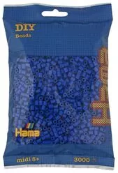 Hama Midi Koraliki w woreczku 3000 niebieskie