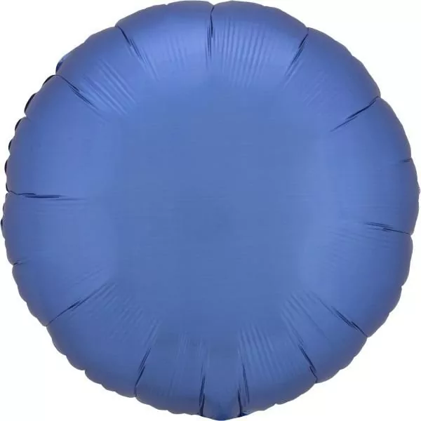 Balon foliowy Lustre Azure niebieski okrągły 43cm - tantis.pl