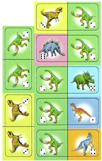 Domino obrazkowe. Dinozaury - tantis.pl