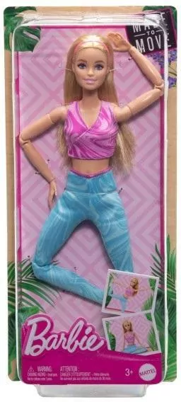 Barbie. Lalka Made to Move Blond włosy - tantis.pl