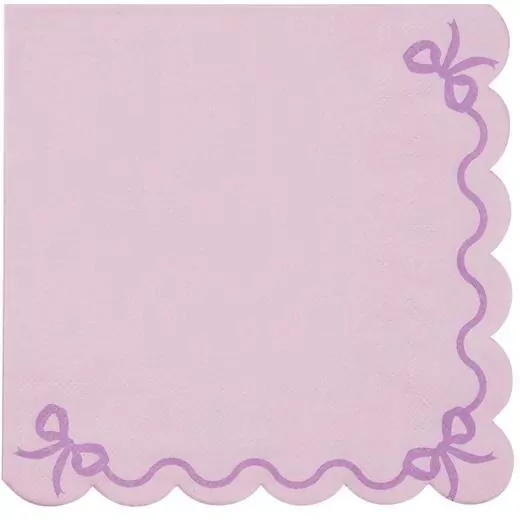 Serwetki z falbanką fioletowy 33x33cm - tantis.pl