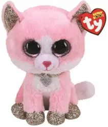 Beanie Boos Fiona. Różowy kot 24 cm