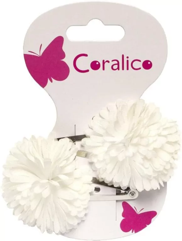 Spinki z kwiatkiem białym - tantis.pl