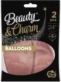Balony Beauty&Charm platynowe różowe zł. 61cm 2szt - tantis.pl