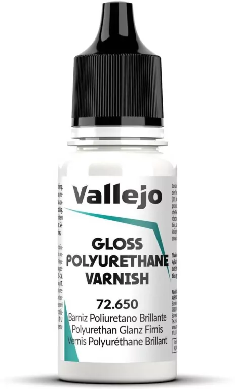 Vallejo: 72.650 - Gloss Polyurethane Varnish (18 ml) - tantis.pl