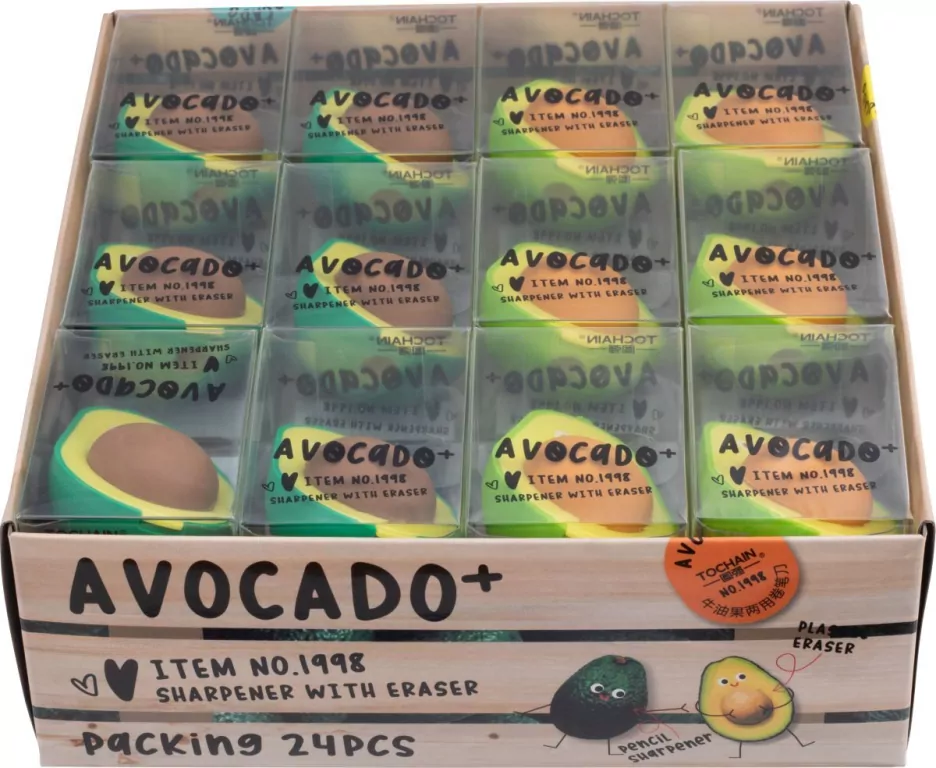 Display Gumko temperówka pojedyncza z pojemnikiem Avocado 24 szt. - tantis.pl