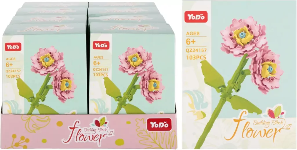 Klocki konstrukcyjne Kwiaty 103 elementy - tantis.pl