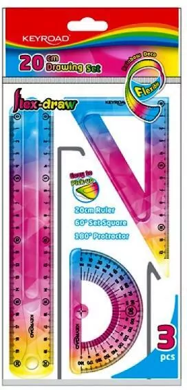 Zestaw geometryczny elastyczny Keyroad Rainbow Deco - tantis.pl