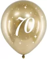 Balony. Glossy złote 70-tka 30cm 6 szt. - tantis.pl