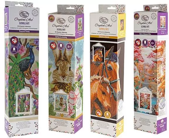 EPEE Crystal Art - Plakat 35x45cm z mozaiką diamentową, 4 wzory mix p4 cena za 1 szt - tantis.pl