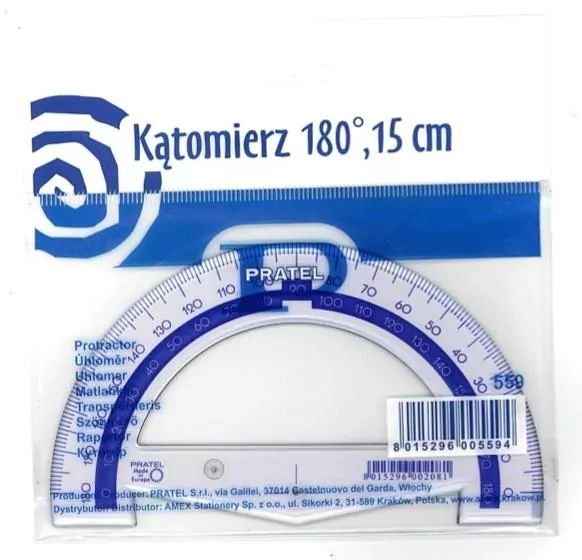 Kątomierz 15cm 180 stopni PRATEL - tantis.pl
