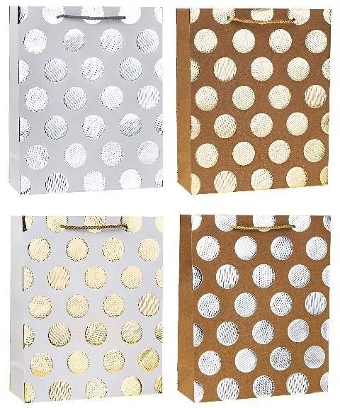 Torebka ozdobna 26x32x10cm hot-stamp mix ROZETTE - tantis.pl