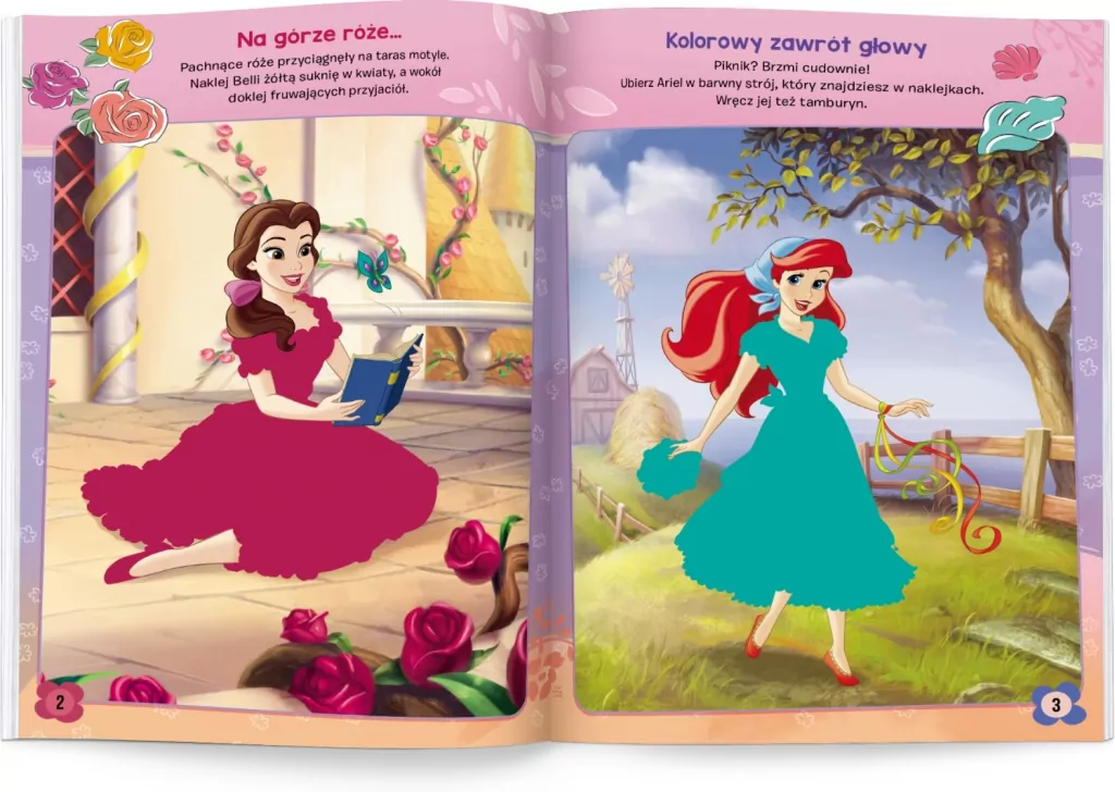 Disney Księżniczka. Brokatowe Ubieranki - tantis.pl