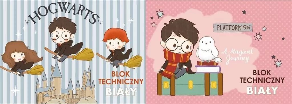 Blok techniczny A4/10K biały. Harry Potter - tantis.pl