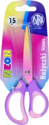 Nożyczki szkolne ergonomiczne 15 cm. Astrakids. Neon