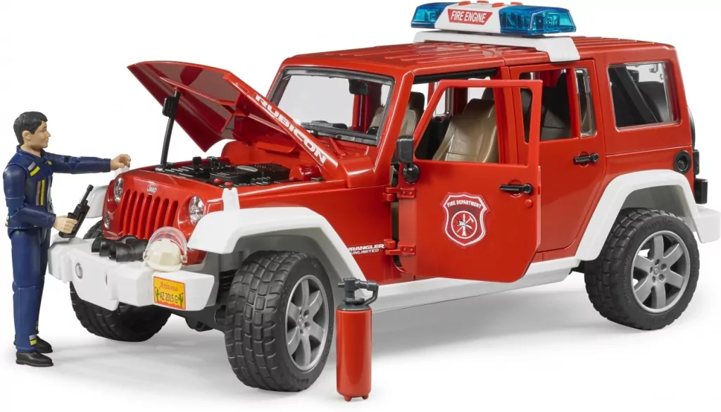 Jeep Wrangler Unlimited Rubicon. Straż Pożarna z figurką - tantis.pl