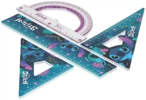 Zestaw szkolny geometryczny 4 elementy Stitch - tantis.pl