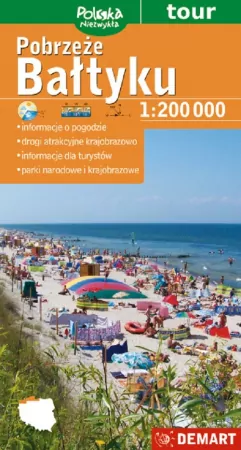 Mapa turystyczna - Pobrzeże Bałtyku 1:200 000 tour - tantis.pl