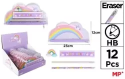 Zestaw przyborów szkolnych z saszetką Unicorn