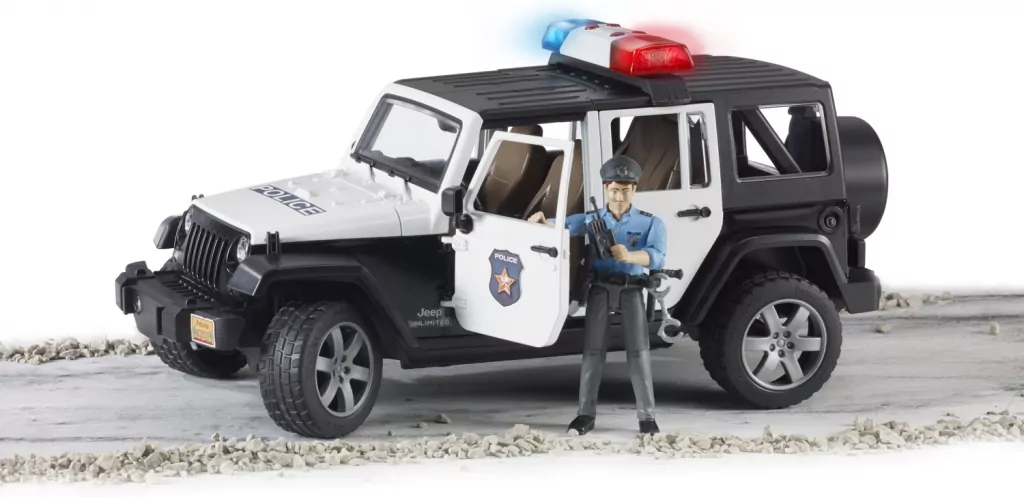 Bruder. Jeep Wrangler Unlimited Rubicon policyjny - tantis.pl