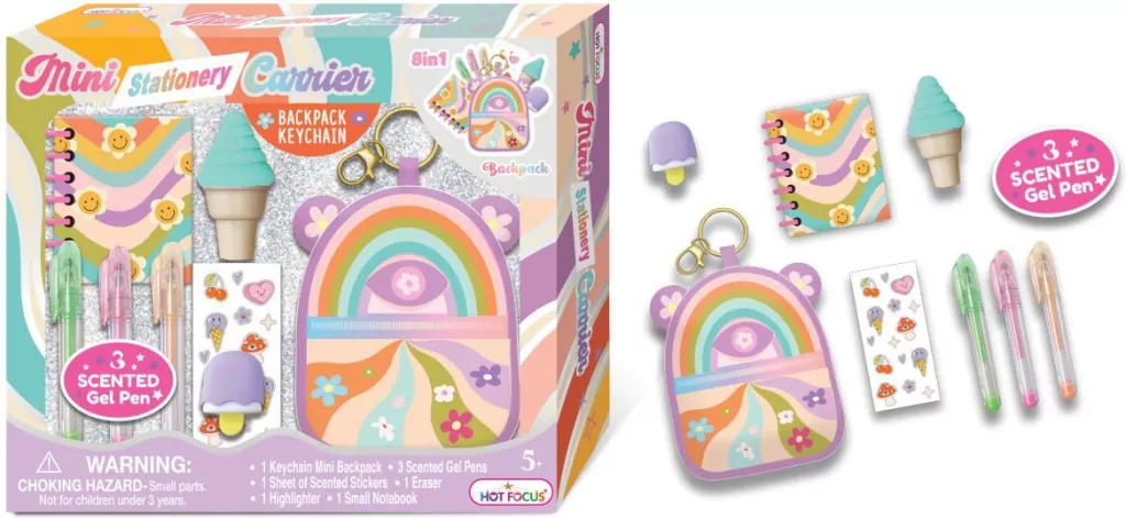 Zestaw miniaturek z mini-plecaczkiem Kwiaty - tantis.pl