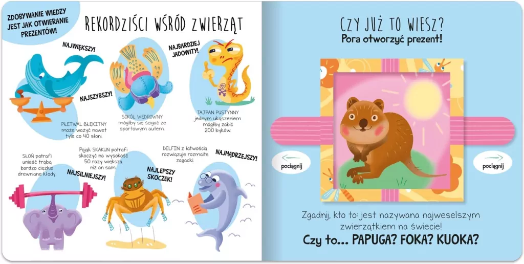 Otwórz prezent!. Zwierzęta, pojazdy, cuda świata i - tantis.pl